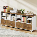 Axyaa Wood File Cabinet: 2 Drawers, Mobile, Lateral, Letter Size, Printer Stand