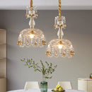 Axyaa Crystal Chandelier Pendant Light for Dining, Living, Bedroom & Entryway