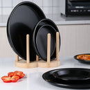 Axyaa Non-Stick Carbon Steel Pizza Pan Deep Dish Tray Set