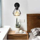 Axyaa Industrial Vintage Wall Light Adjustable Angle Loft Sconce E27 Iron Cage Bedside Indoor Lighting