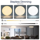 Axyaa 38cm Round Smart Ceiling Light: RGB Ambient, APP Remote Dimming, Voice Control