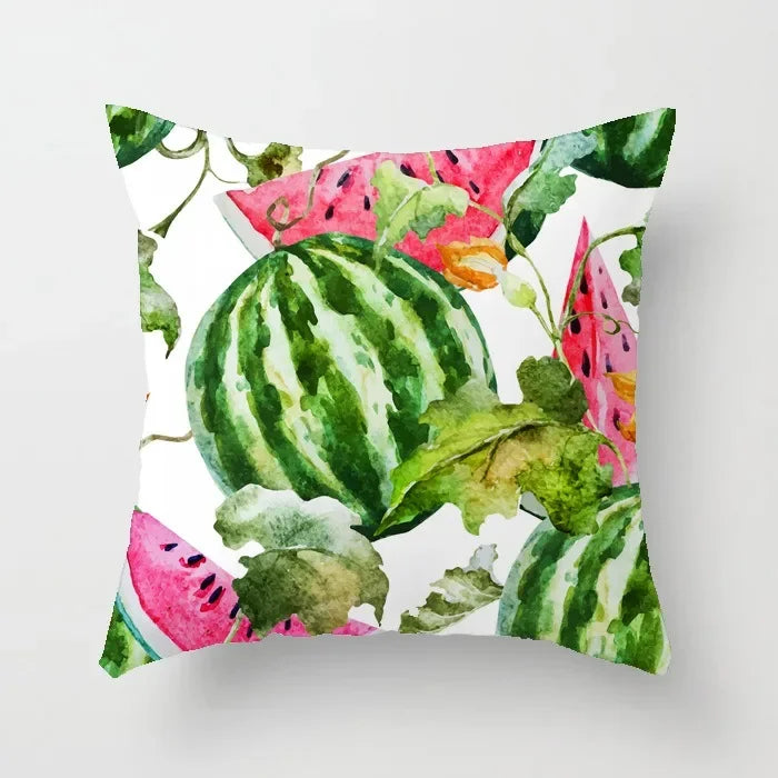 Axyaa Cartoon Watermelon Banana Print Seat Cushion Cover