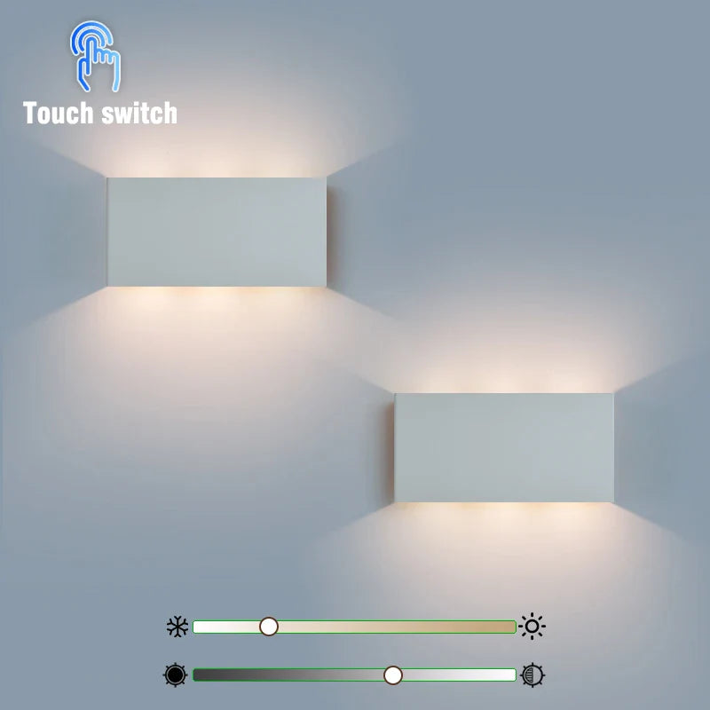 Axyaa Wireless LED Wall Lamp Touch Dimming Night Light - 3 Colors