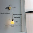 Axyaa Ceramic Shade LED Wall Lamp: Up Down Rotate Light for Living Room, Bathroom, Stairway