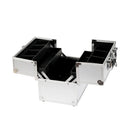 Axyaa 4-Tier Extra Large Makeup Train Case, Lockable Travel Cosmetic Organizer