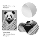 Axyaa Cute Panda Newspaper Wall Art for Bathroom Decor