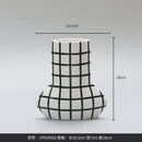 Axyaa Striped Wave Point Ceramic Vase - Geometric Flower Pot Home Decor