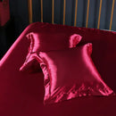 Axyaa Silk Satin Pillowcase Square Throw Pillow Cover 50x50cm
