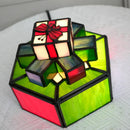 Axyaa Tiffany Glass Cake Lamp LED Night Light Table Bedroom Decor