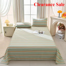 Axyaa Striped Cotton Bed Sheet Set - Breathable & Soft Mat - Thickened & Printed