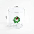 Axyaa 3D Christmas Theme Glass Mug Cup - 300ml - Creative Gift for Girls, Kids, Lovers