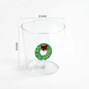 Axyaa 3D Christmas Theme Glass Mug Cup - 300ml - Creative Gift for Girls, Kids, Lovers