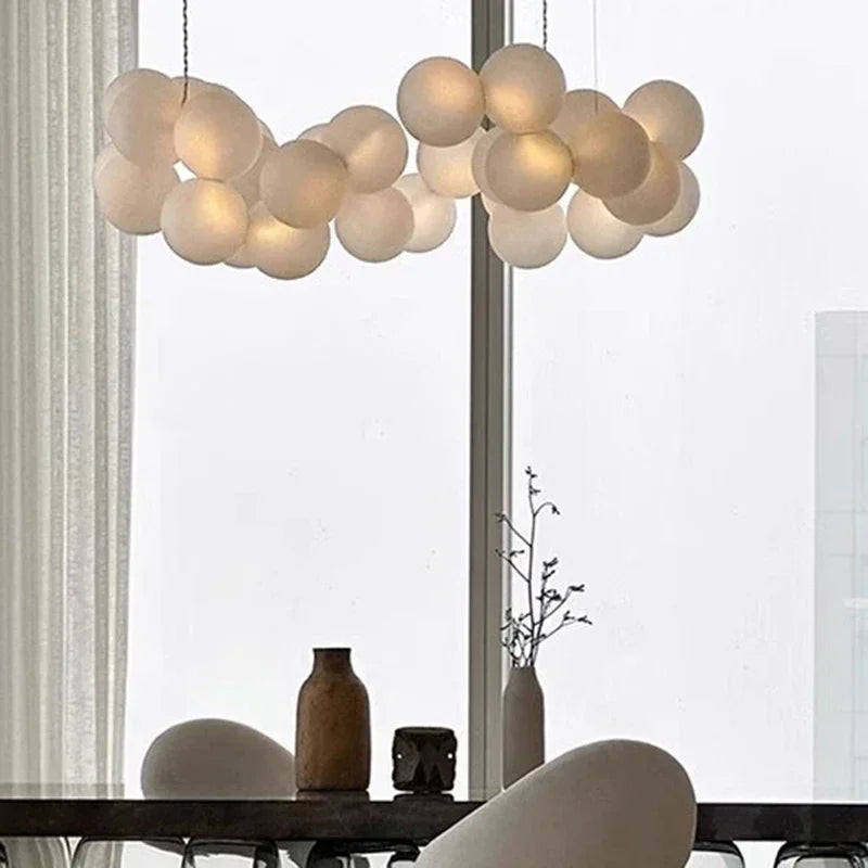 Nordic Acrylic Ball Pendant Lamps for Living Room by Axyaa