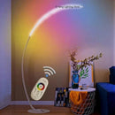 Axyaa Nordic C-Shaped LED Lamp with Remote Control - Black/White