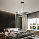 Axya Nordic LED Chandeliers Black/White Aluminum Acrylic Pendant Lamp for Modern Home Decor