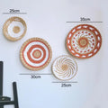 Axyaa Moroccan Style Rattan Grass Weaving Wall Decoration for Home Livingroom Bedroom