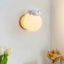 Axya Modern Astronaut Rabbit Wall Lamp for Kids Room and Study Decor
