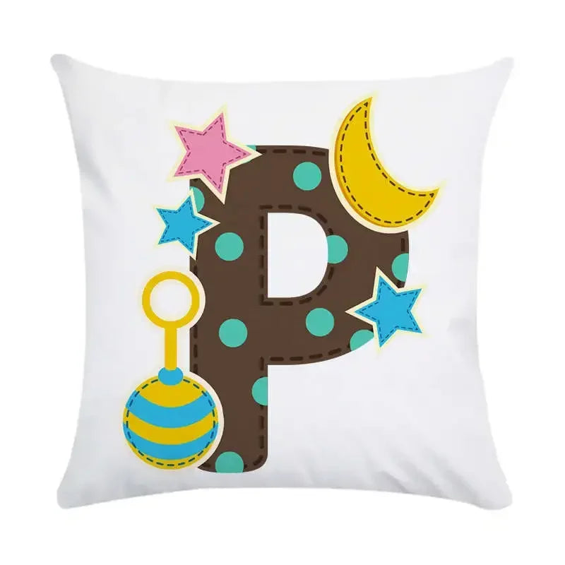 Axyaa Animal Letter Printed Decorative Polyester Pillow Cover for Home, Car, Sofa