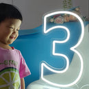 Light-Up Neon Number Signs by Axyaa with Dimmer - USB Powered