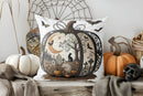 Axyaa Floral Skull Halloween Decorative Pillow Cover for Sofa, Bedroom, Car