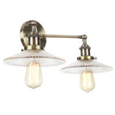 Axyaa 2-Head Industrial Vintage Wall Lamp Clear Glass Stair Light Fixtures