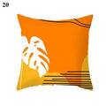 Orange Geometric Leaf Lines Pillowcase by Axyaa - Home Decor and Cozy Throw Pillows