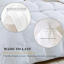 Axyaa Organic Cotton Queen Comforter, Feather Down, All Season, Queen Size