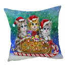 Axyaa Wildlife Animals Cushion Covers 45X45CM Wolf Fox Tiger Christmas Cats Girls