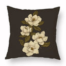 Axyaa Retro Flower Fox Pillowcase in Peach Skin Velvet.