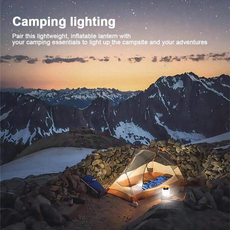 Axyaa Solar LED Inflatable Camping Light: Waterproof & Rechargeable for Emergencies