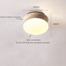 Axyaa Yellow Travertine LED Ceiling Light: Wabi Sabi Home Decor Fixture