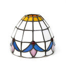 Axyaa 6 Inch Stained Glass Mediterranean Style Lampshade for Fan, Wall, or Chandelier