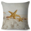Axyaa Starfish Print Linen Pillowcase for Home & Car Decor