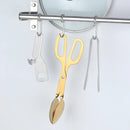 Axyaa Gold Food Scissor Tong for Kitchen Utensils & Cooking Clever Clamp