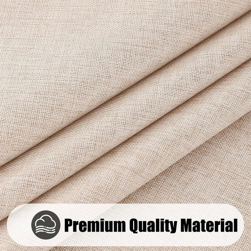 Axyaa Waterproof Faux Linen Rectangle Tablecloth for Kitchen & Dining