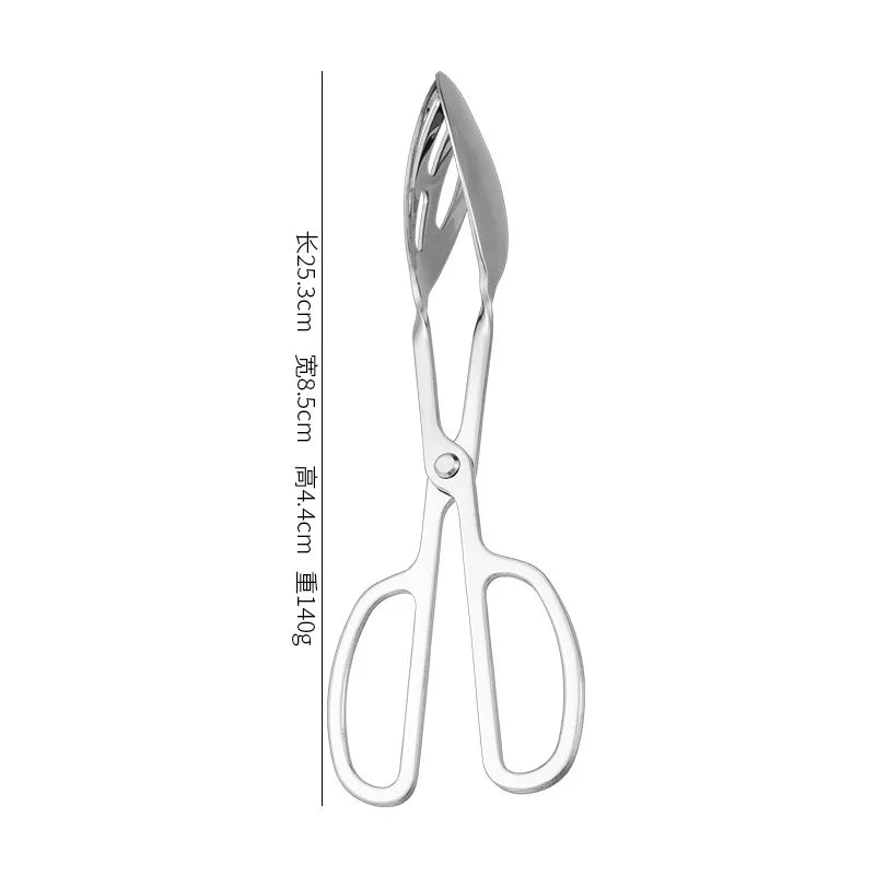 Axyaa Stainless Steel Food Tongs with Golden Handle