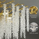Axyaa Gold Crystal Ceiling Chandelier for Bedroom Living Room Dining Hallway