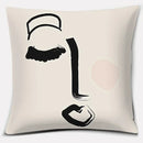Axyaa Abstract Face Collection Print Square Pillowcase