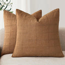 Axyaa Checked Cushion Cover White Grey Blue Green Ivory Autumn Decor Home Sofa