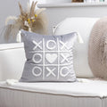 Axyaa Red & White Velvet Embroidered Couple Cushion Cover Set