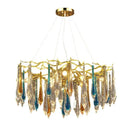 Axyaa Colorful Crystal Chandelier: Modern Luxury Italian Style Nordic Art Lamp