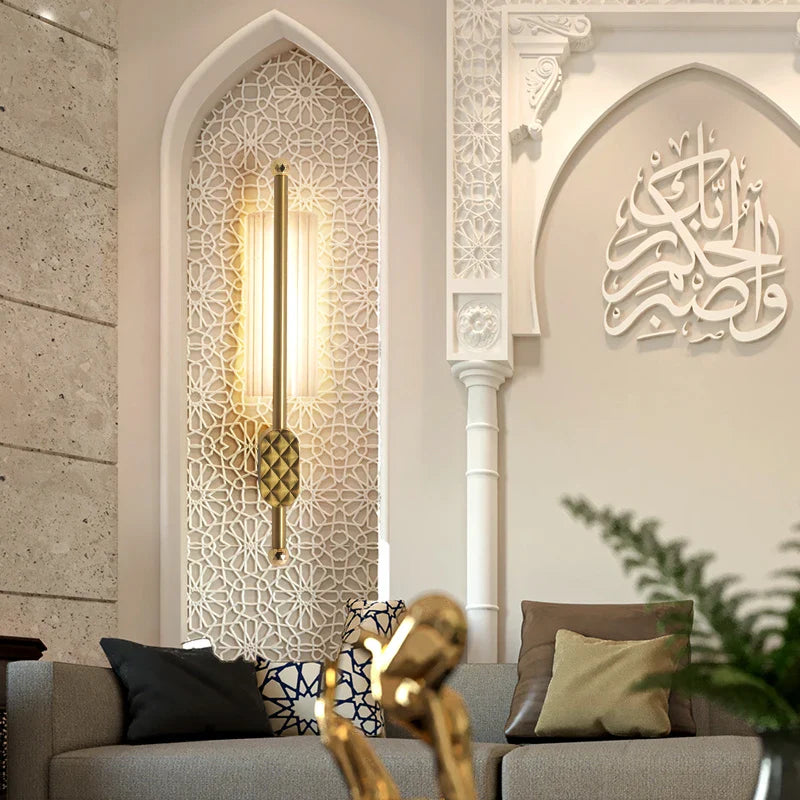 Axyaa Black and Gold European Style Wall Lamp for Home Décor