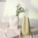 Axyaa Ceramic Vase Art Flowers Utensils Desktop Ornament Dried Flower Vases Decor
