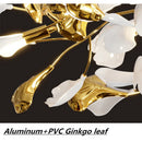 Axyaa Ginkgo Leaf Acrylic & Metal LED Ceiling Chandelier for Modern Home Decor