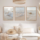 Axyaa Seaside Beach Canvas Wall Art Print - Set of 3