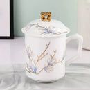 Axyaa Blue Orchid Espresso Cup Set Bone  Ceramic Tea Thermal Mug