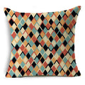 Axyaa Retro Geometry Linen Pillowcase - 45*45cm