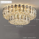 Axyaa Modern Crystal Ceiling Chandelier LED Elegant Lighting for Living Room Bedroom