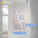 Axyaa Face Profile Art LED Wall Sconce for Living Room, Restaurant Decor.