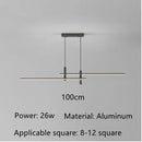 Axyaa Minimalist Line Chandelier Pendant Lamps for Kitchen Dining Table Lighting